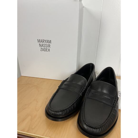 Maryum Nassir Zadeh Women's Alan Loafer Black Leather Size EU 41/10 - Picture 4 of 7